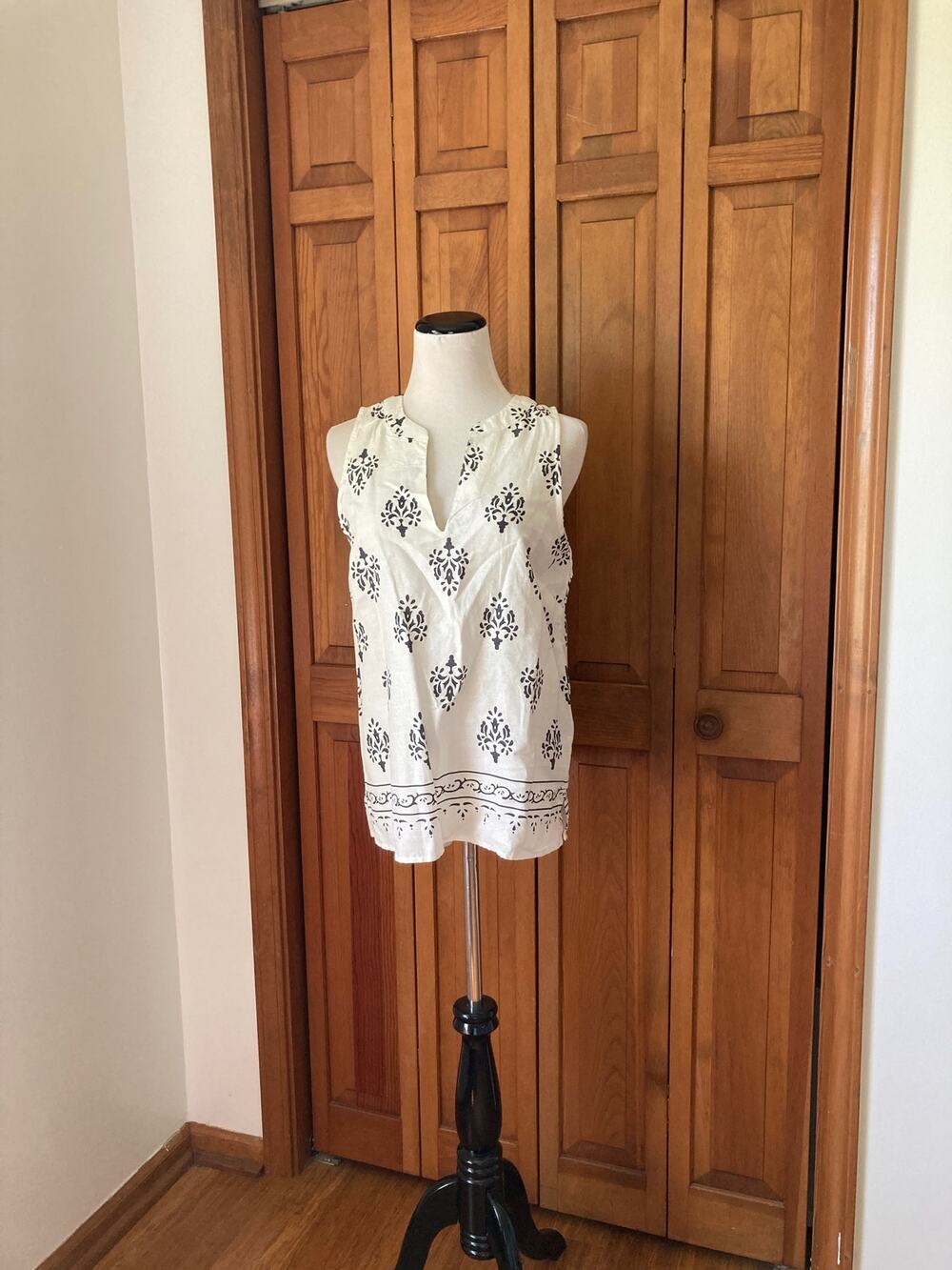 Anne Carson Linen Blend Pullover Top, Size S